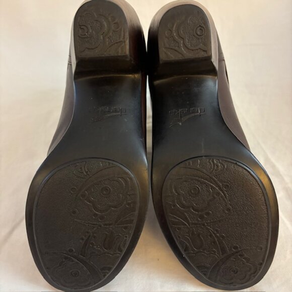 Dansko Bobbi Dark Brown Leather Cuffed Heeled Ankle Boots, Women's Size 37 - Picture 8 of 13